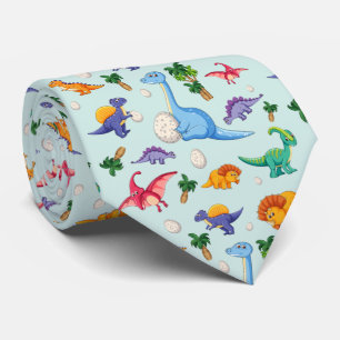 Cravate Motif coloré de dinosaures