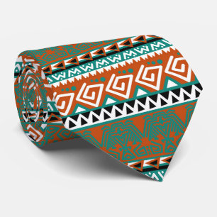 Cravate motif cool aztec carrelé