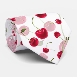 Cravate motif cool carrelé cerisier