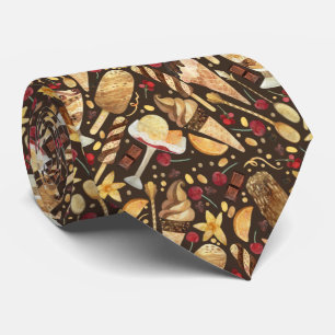 Cravate motif cool carrelé crème glacée