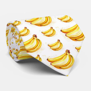 Cravate motif cool carrelé de bananes