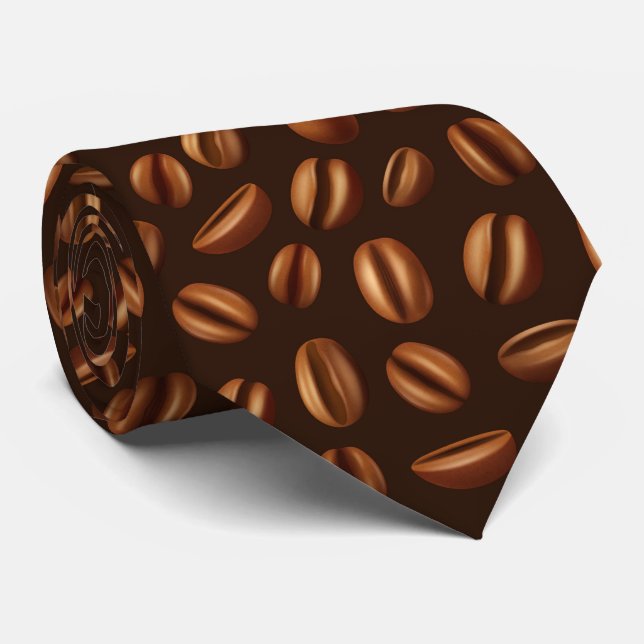 Cravate motif cool carrelé de café (Roulé)