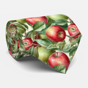 Cravate motif cool carrelé rouge vert pomme