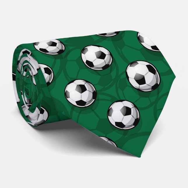 Cravate motif cool de football (Roulé)