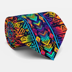 Cravate motif cool en aztèque