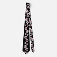 Motif Crâne de Sucre Halloween Noir