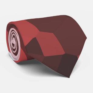 Cravate Motif cristallisé de teinte rouge