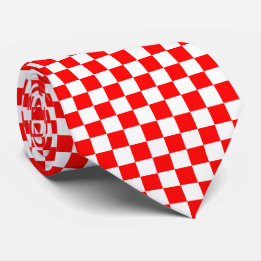 Cravate Motif croate en carton rouge blanc