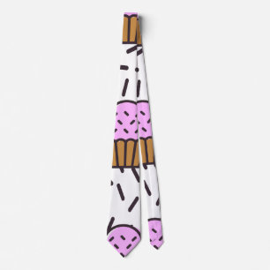 Cravate Motif Cute Cupcake