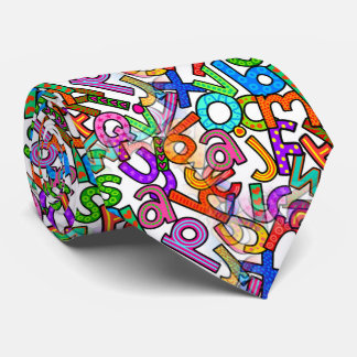 Cravate Motif d'alphabet minuscule Doodle