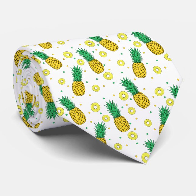 Cravate Motif d'ananas (Roulé)
