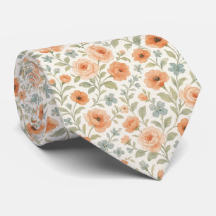 Cravate Motif d'art floral français chic décontracté migno