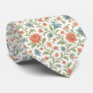 Cravate Motif d'art floral français shabby chic vintage