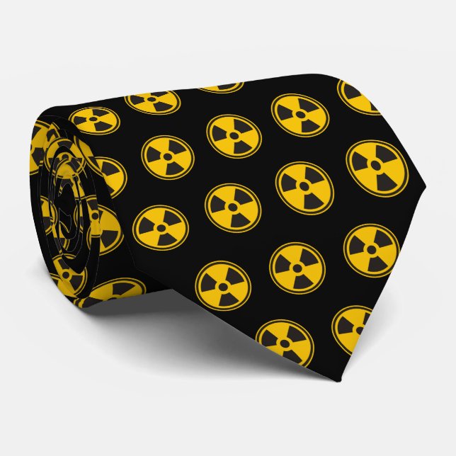 Cravate Motif d'avertissement de radioactivité (Roulé)