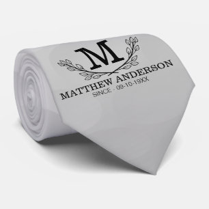 Cravate Motif de balle de golf personnalisé Nom Monogramm