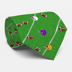 Cravate Motif de ballons et casques de football