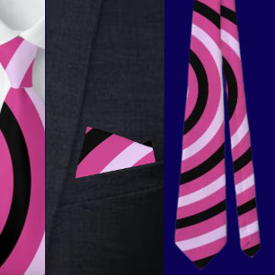 Cravate Motif de bandes Abstraites colorées