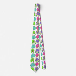 Cravate Motif de boutons de hamster coloré