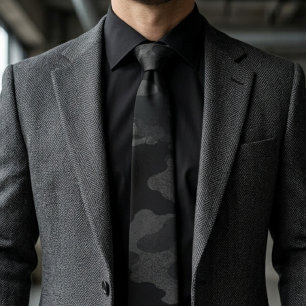 Cravate Motif de camouflage furtif Black Ops