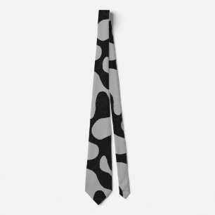 Cravate motif de camouflage gris