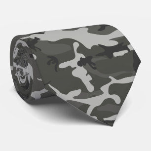 Cravate Motif de Camouflage gris, Motif militaire, Armée