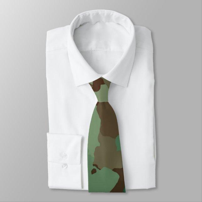 Cravate Motif de camouflage militaire (Forces armées) (Attaché)