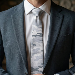 Cravate Motif de camouflage tactique fantôme arctique