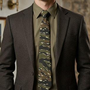 Cravate Motif de camouflage Tiger Stripe