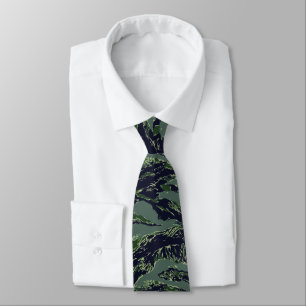 Cravate Motif de camouflage vert Tigerstripe