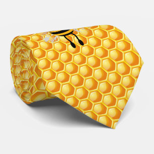 Cravate motif de caricature Bee Honey