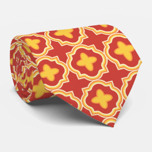 Cravate Motif de carreau en réseau marocain - Quatrefeuill