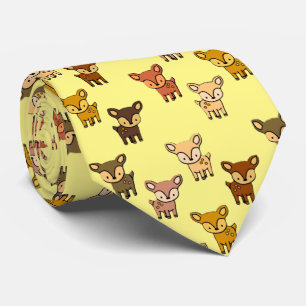 Cravate motif de cerfs de couleur Personnaliser