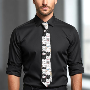 Cravate Motif de chat fantaisiste mignon