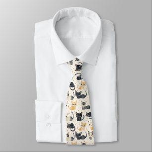 Cravate Motif de chats étranges