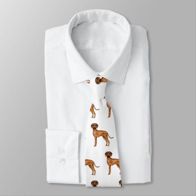 Cravate Motif de chien lion africain brun Rhodesian Ridgeb (Attaché)