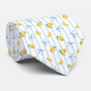 Cravate Motif de citron agrume coquette
