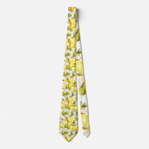 Cravate Motif de citron de la côte d'Amalfi