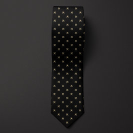 Cravate Motif de clé noir et or