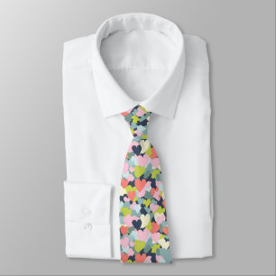 Cravate Motif de coeur coloré
