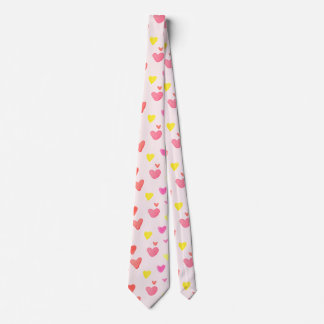 Cravate Motif de cœurs aquarelles colorés mignons