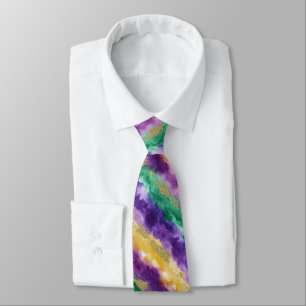 Cravate Motif de couleur Mardi Gras