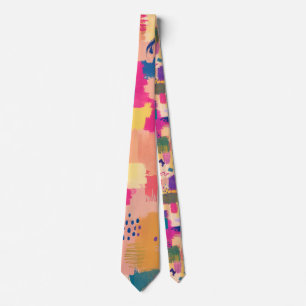 Cravate Motif de coup de pinceau abstrait sans couture