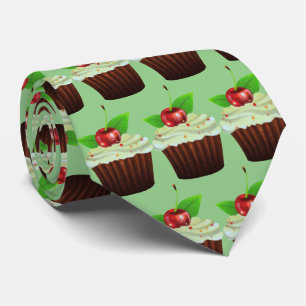 Cravate Motif de cupcake carrelé