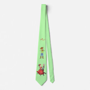 Cravate Motif de danse carrée