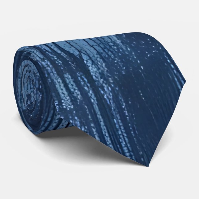 Cravate Motif de Denim tissé (Roulé)