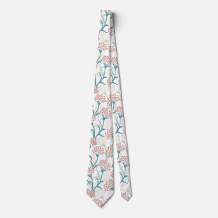 Cravate Motif de dessin rose et vert