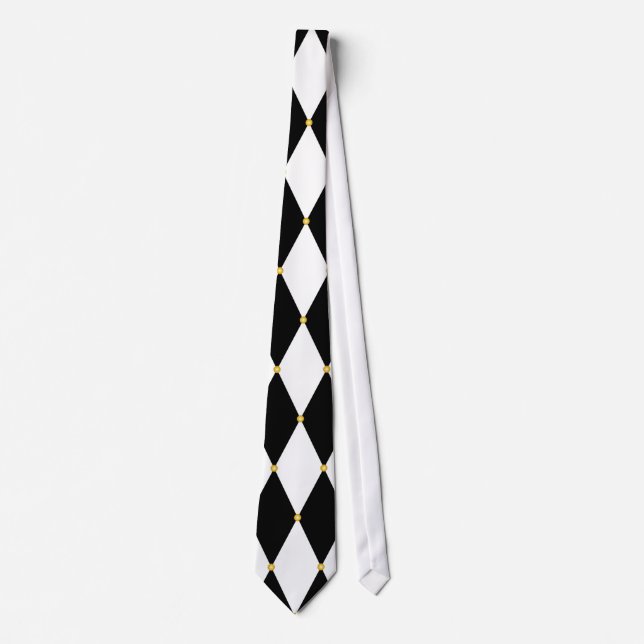 Cravate Motif de diamant de harlequin (Devant)