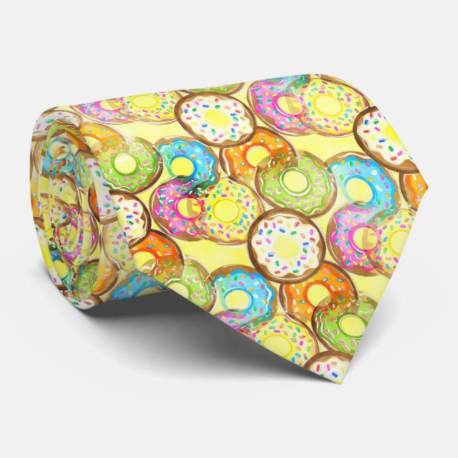 Cravate Motif de Donut Joueur (Roulé)