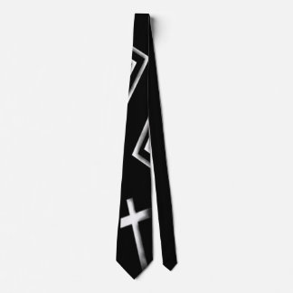 Cravate motif de dos et de croix blanches et diama