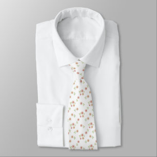 Cravate Motif de fleurs rétro.